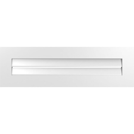 Ekena Millwork Vertical Surface Mount PVC Gable Vent: Functional, w/ 3-1/2"W x 1"P Standard Frame, 40"W x 12"H GVPVE40X1201SF